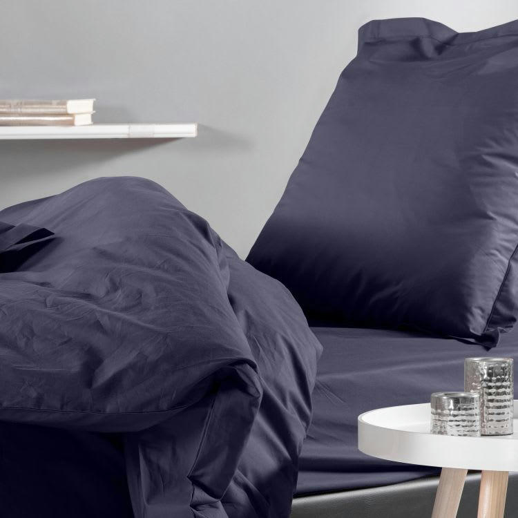 PERCALE MONTELEONE - Taie D'oreiller en Coton Bleu 50x70 cm