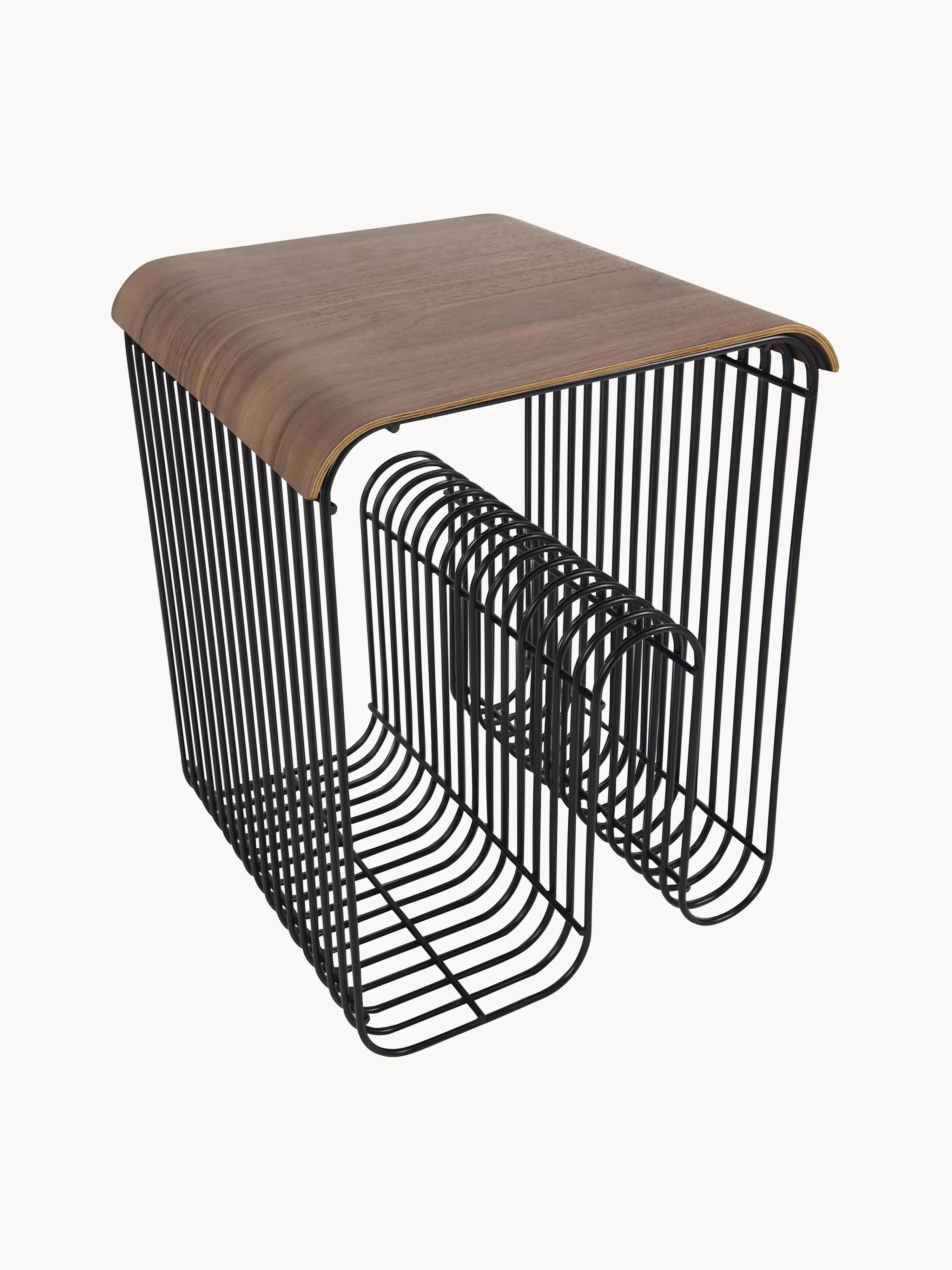 Walnussholz-Platte Curva für Hocker