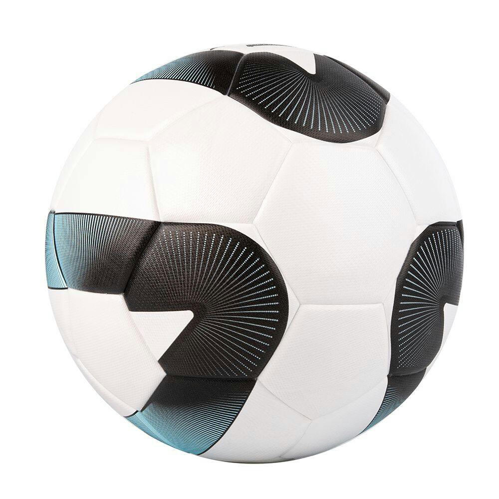 Lotto Thermobonded Soccer Ball for Youth/Adults, Water-resistant, White/Blue, Size 5