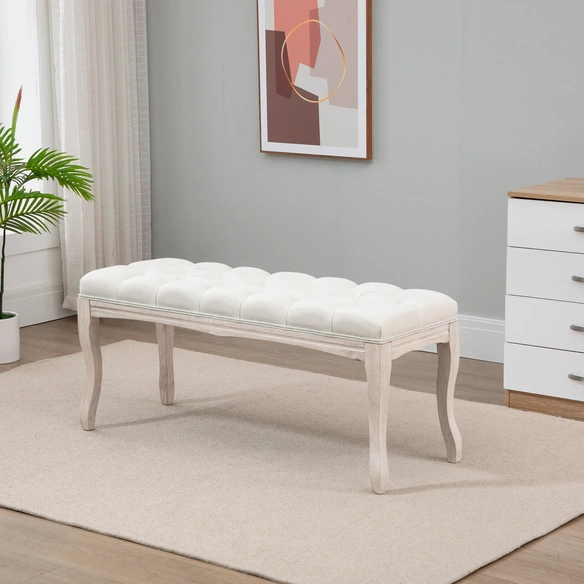 Sitzbank, LxBxH: 110x38x49 cm, beige