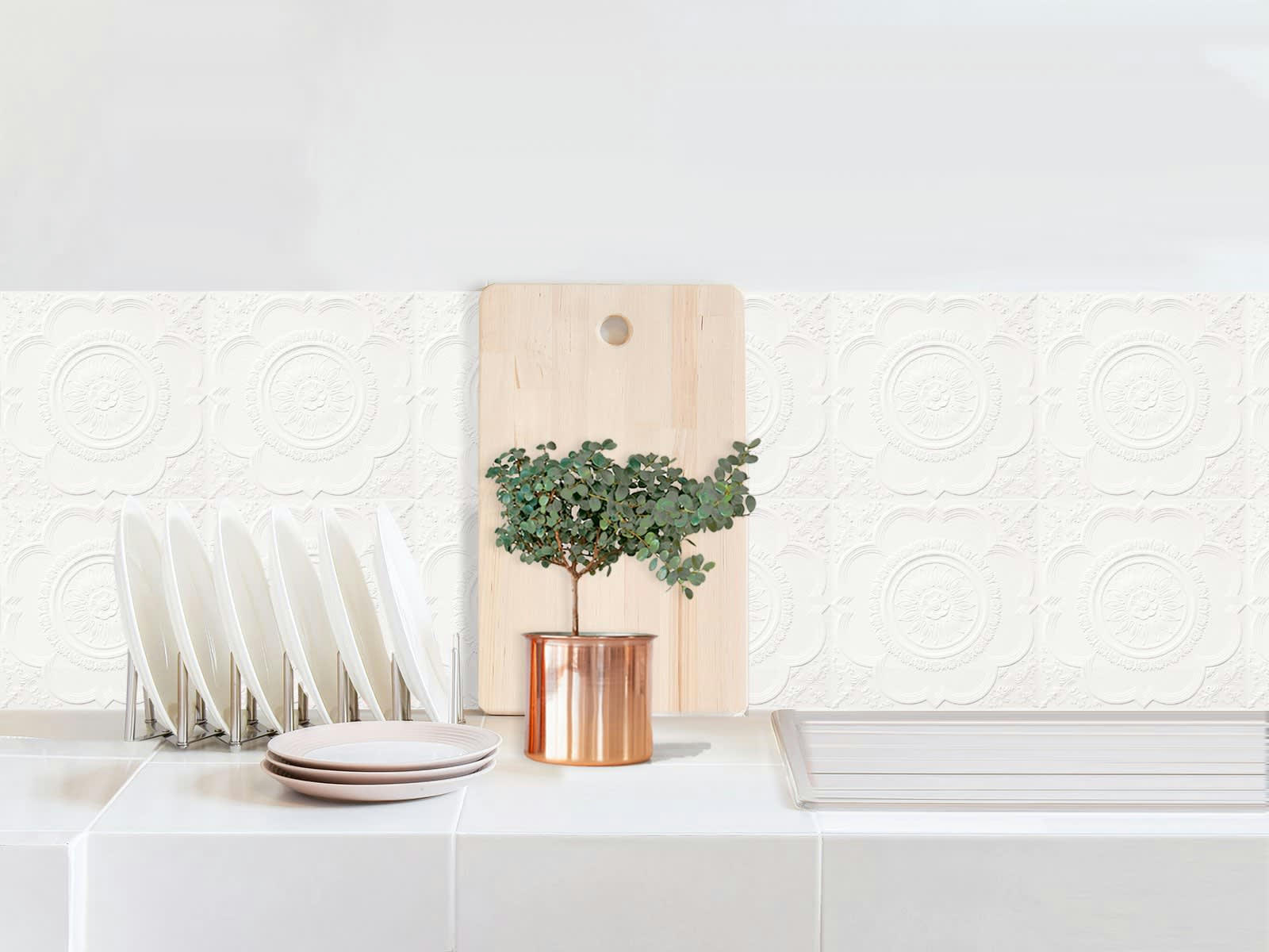 - Crédence adhésive gypseries blanc 40cmx2m