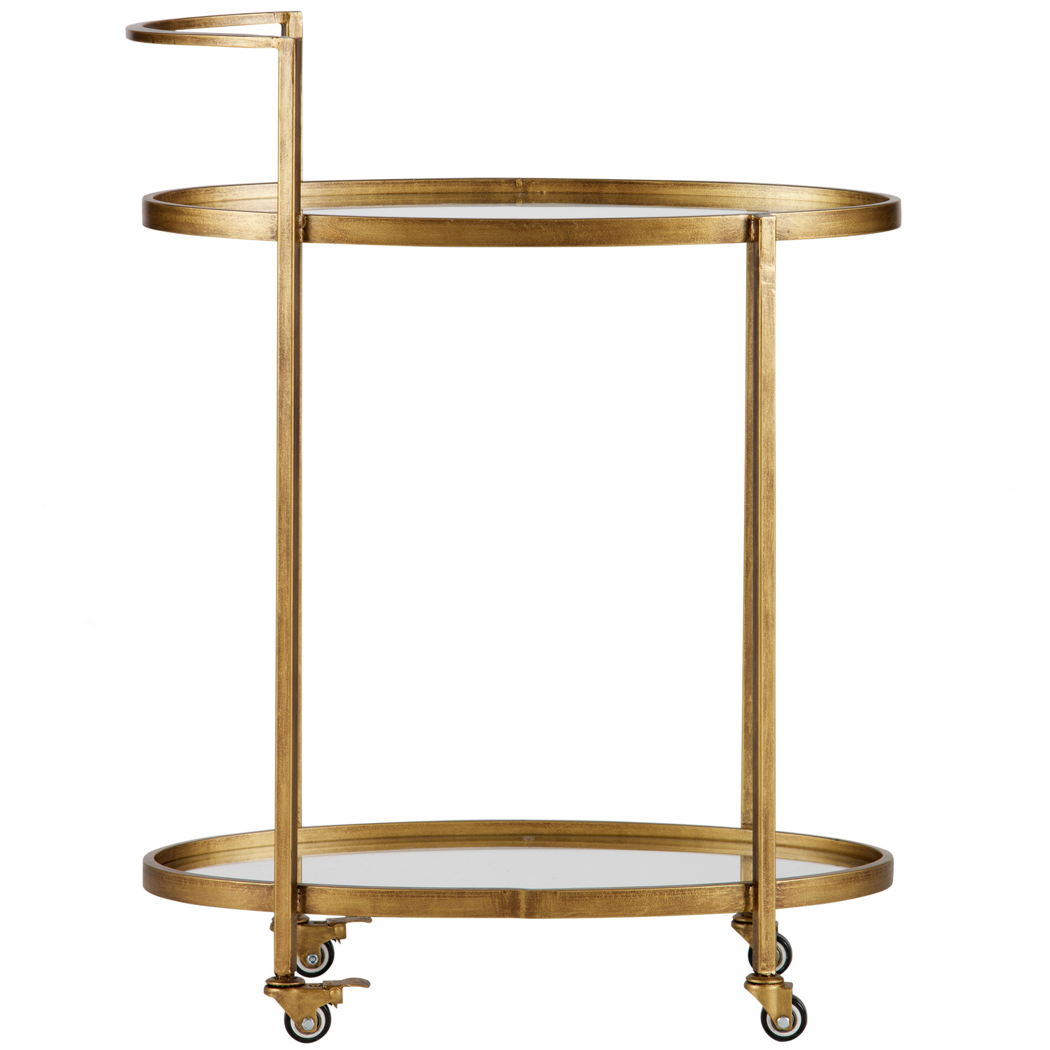 WOOOD trolley Push - Metaal - Antique Brass - 86x67x35