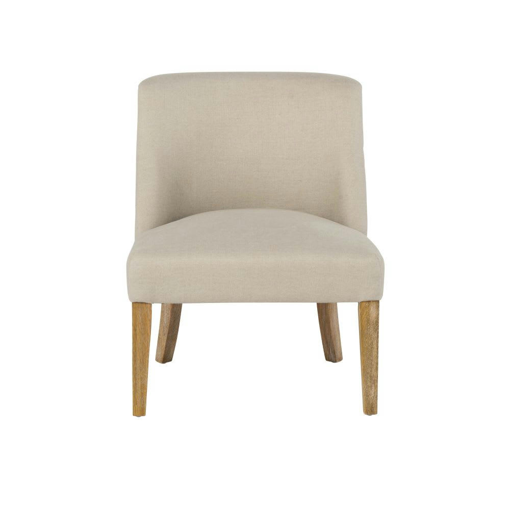 Diane - Fauteuil en lin beige