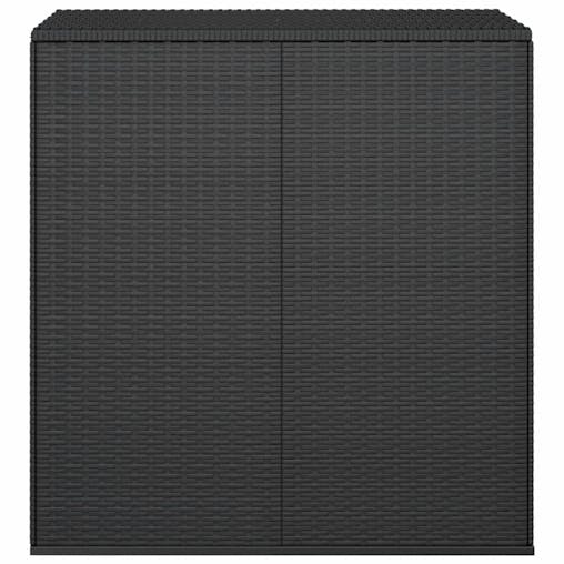 NNEVL Garden Cushion Box PE Rattan 100x49x103.5 cm Black