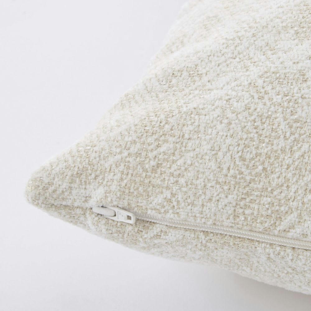 ISSOIRE - Coussin tissé jacquard écru 44x44