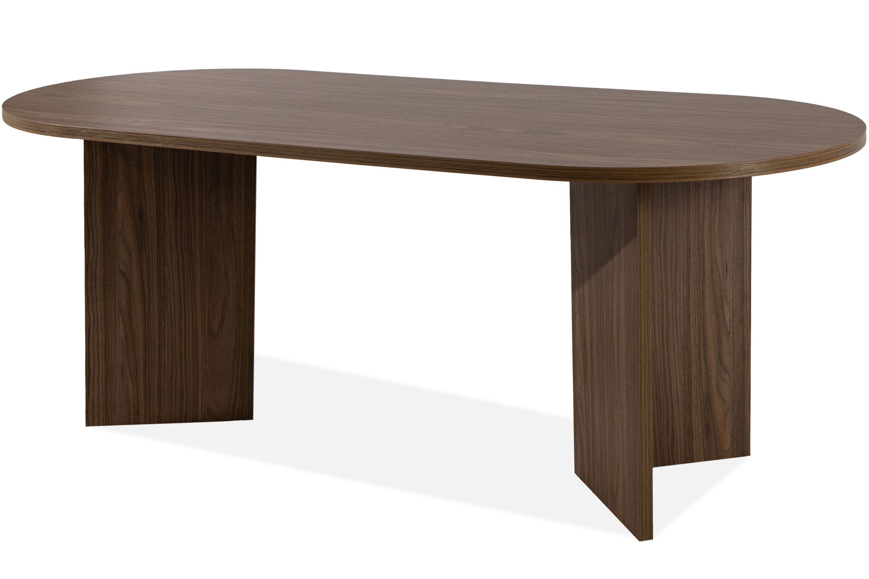 KONSIMO FABER Stół do jadalni owalny 204 cm w stylu modern orzech ciemny
