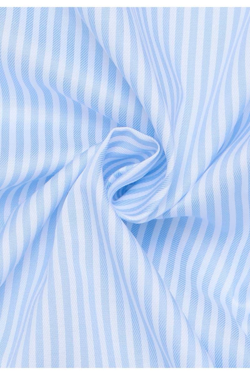 ETERNA Slim Fit Hemd mittelblau, Gestreift (extra langer Arm)