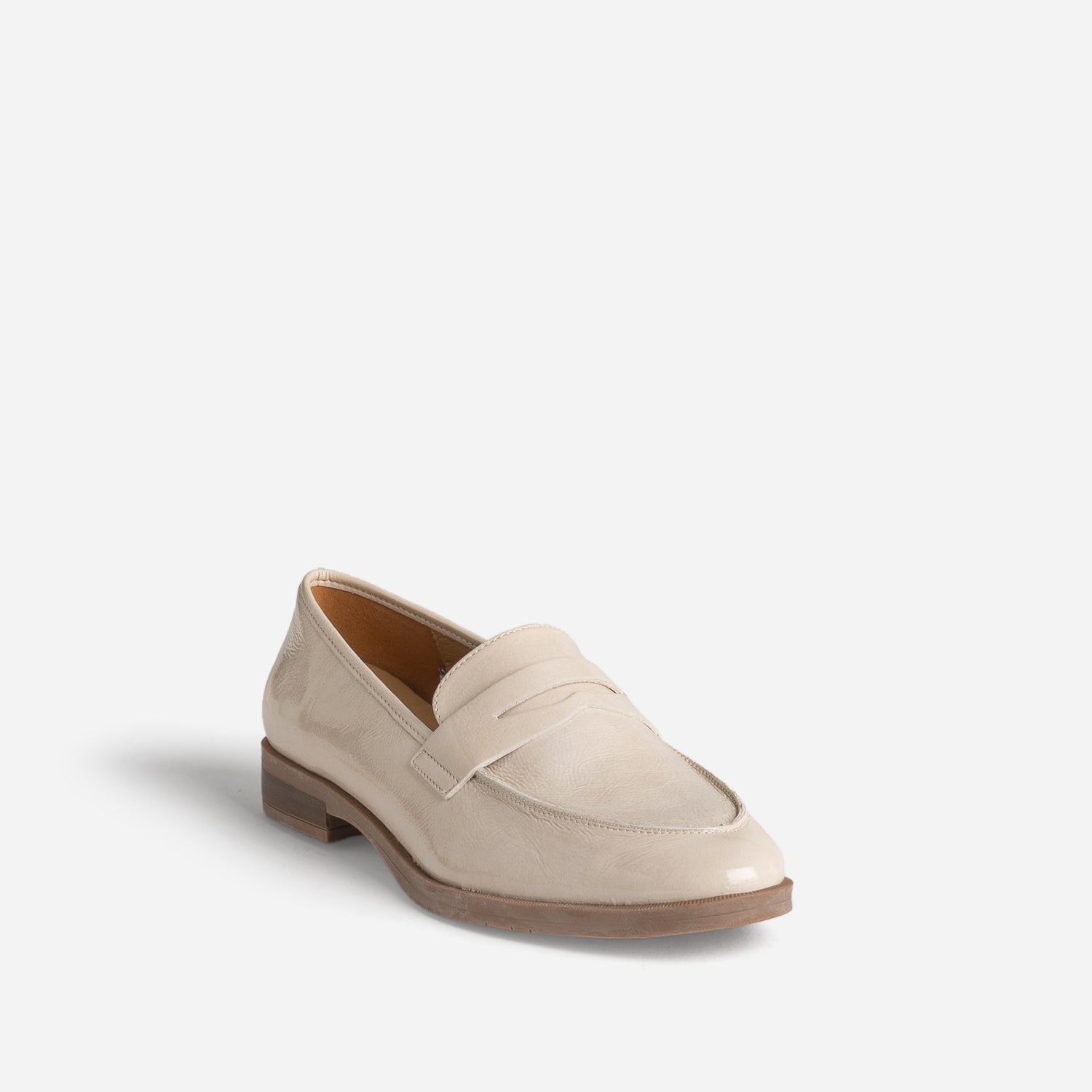 Mocassin ERAM FLEX écru cuir verni