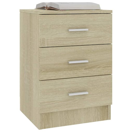 NNEVL Bedside Cabinet Sonoma Oak 38x35x56 cm Chipboard