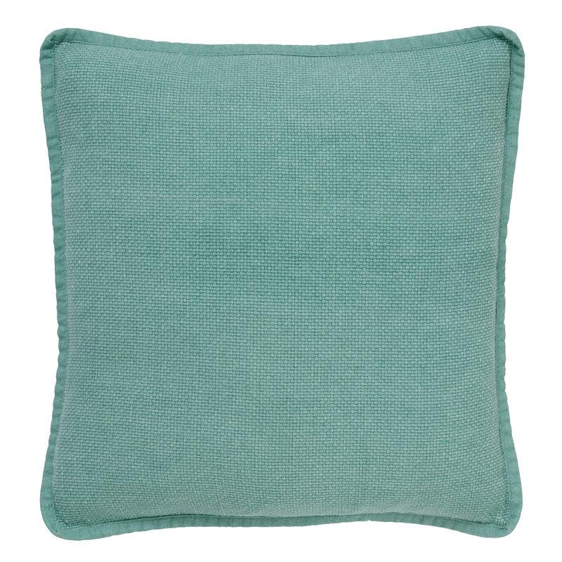 BOWIE - kussenhoes 45x45 cm - gewassen katoen - Jadeite - groen
