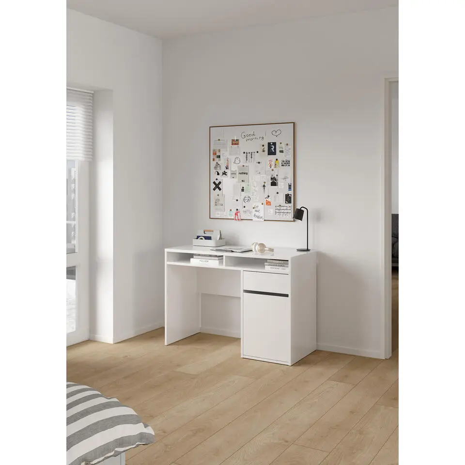 Kantoorbureau Wit Hoogglans - 110x48x77cm - Function Plus