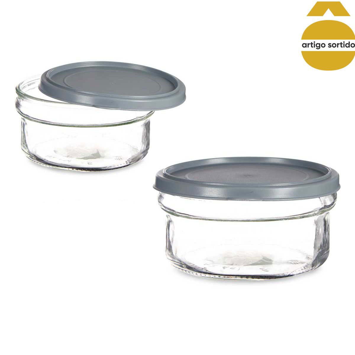 Taça redonda em vidro com tampa 415ml