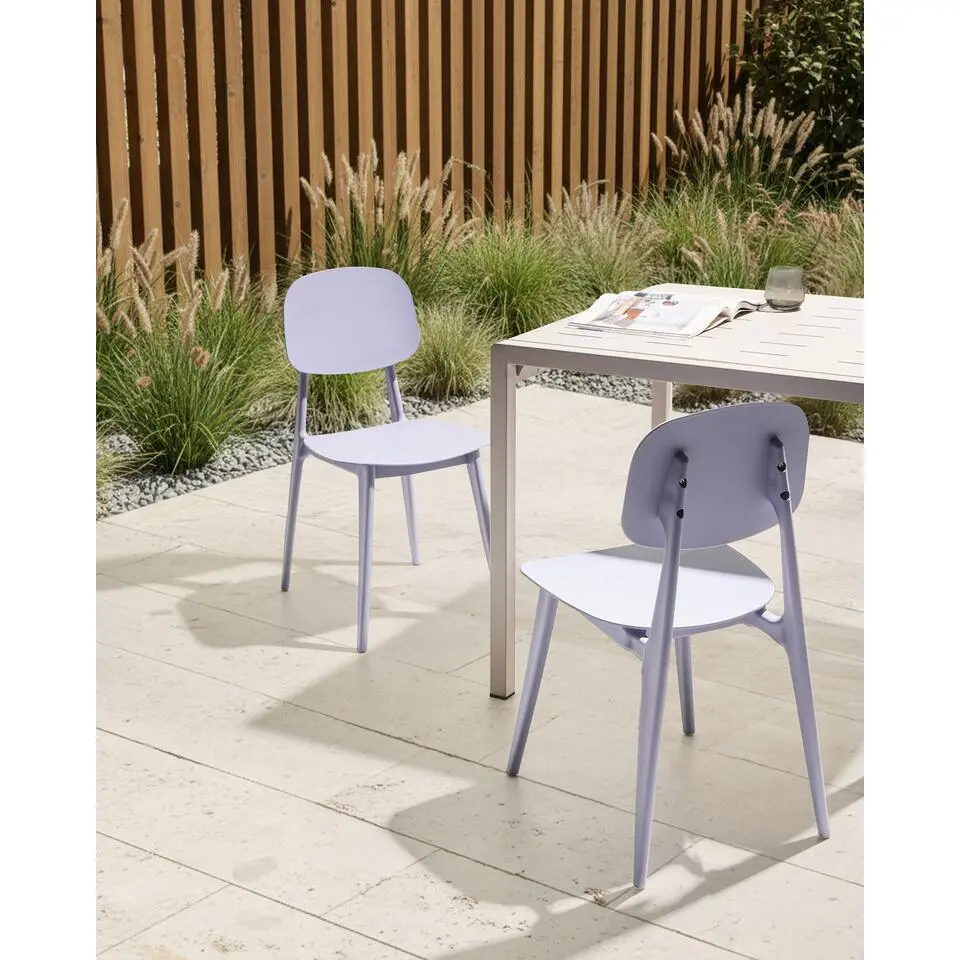 KATTAVIA - Tuinstoel set van 2 - Violet - Polypropyleen