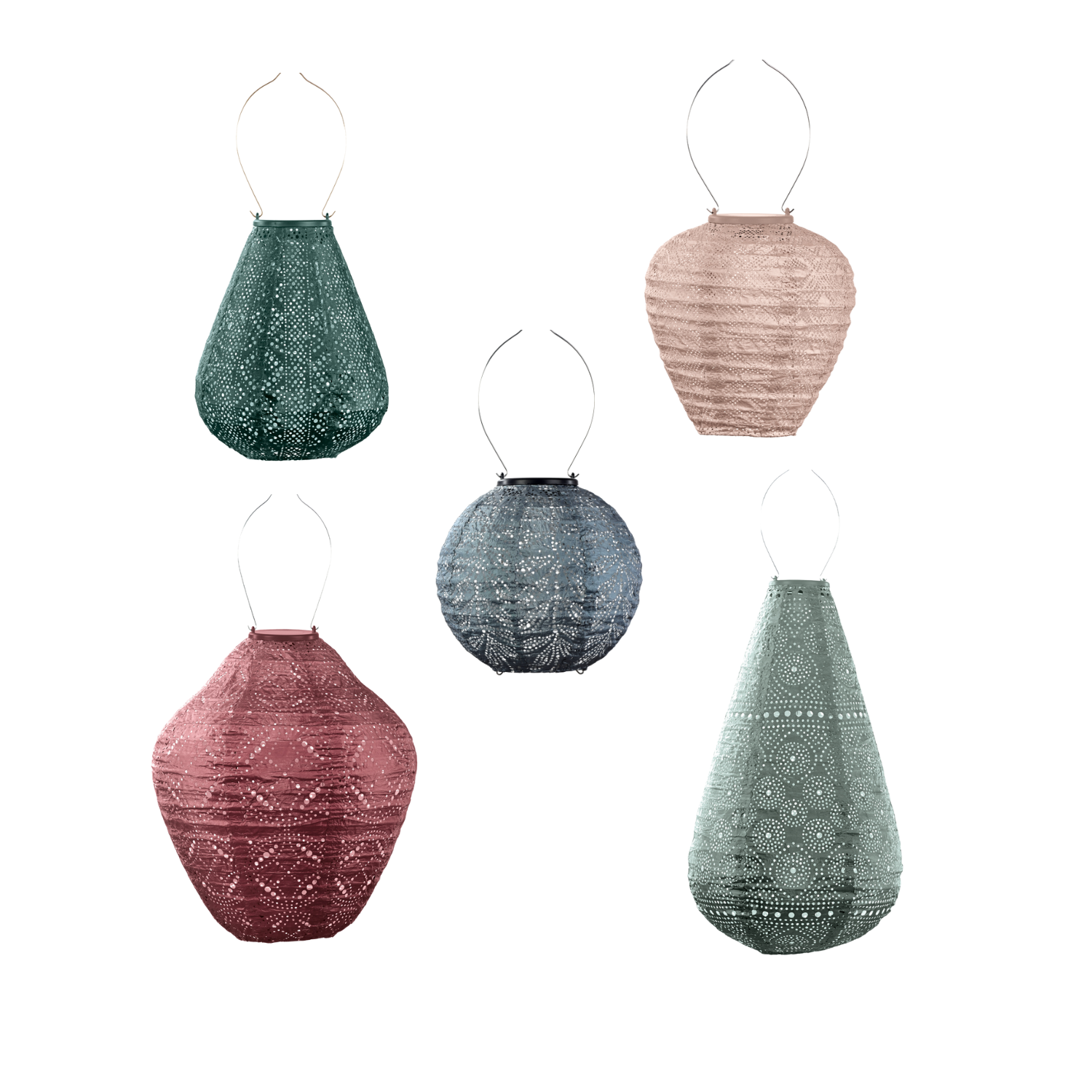 Lumiz solar lampion - botanico set - 5 stuks