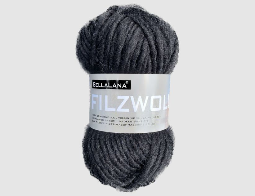 Strickgarn Filz schwarz