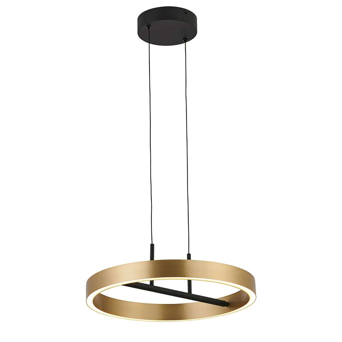 Freelight hanglamp Livello - 2 lichts - 40 x 150  cm - zwart goud