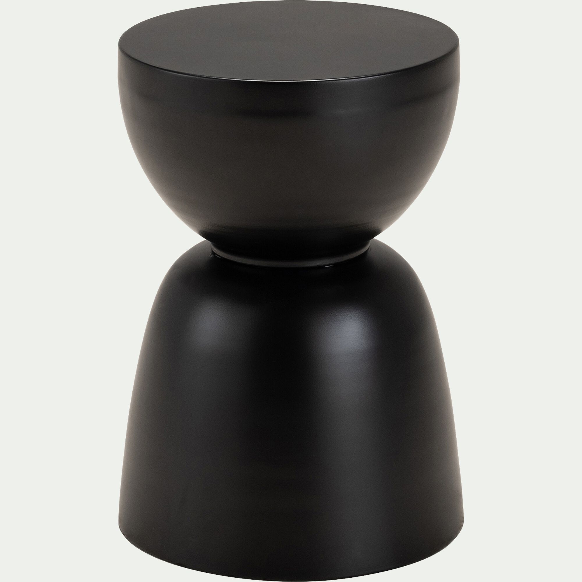 LAHNA - Bout de canapé en aluminium D30xH45cm - noir