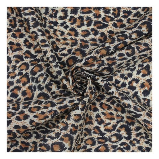Leopard Print Polycotton Fabric by the Metre