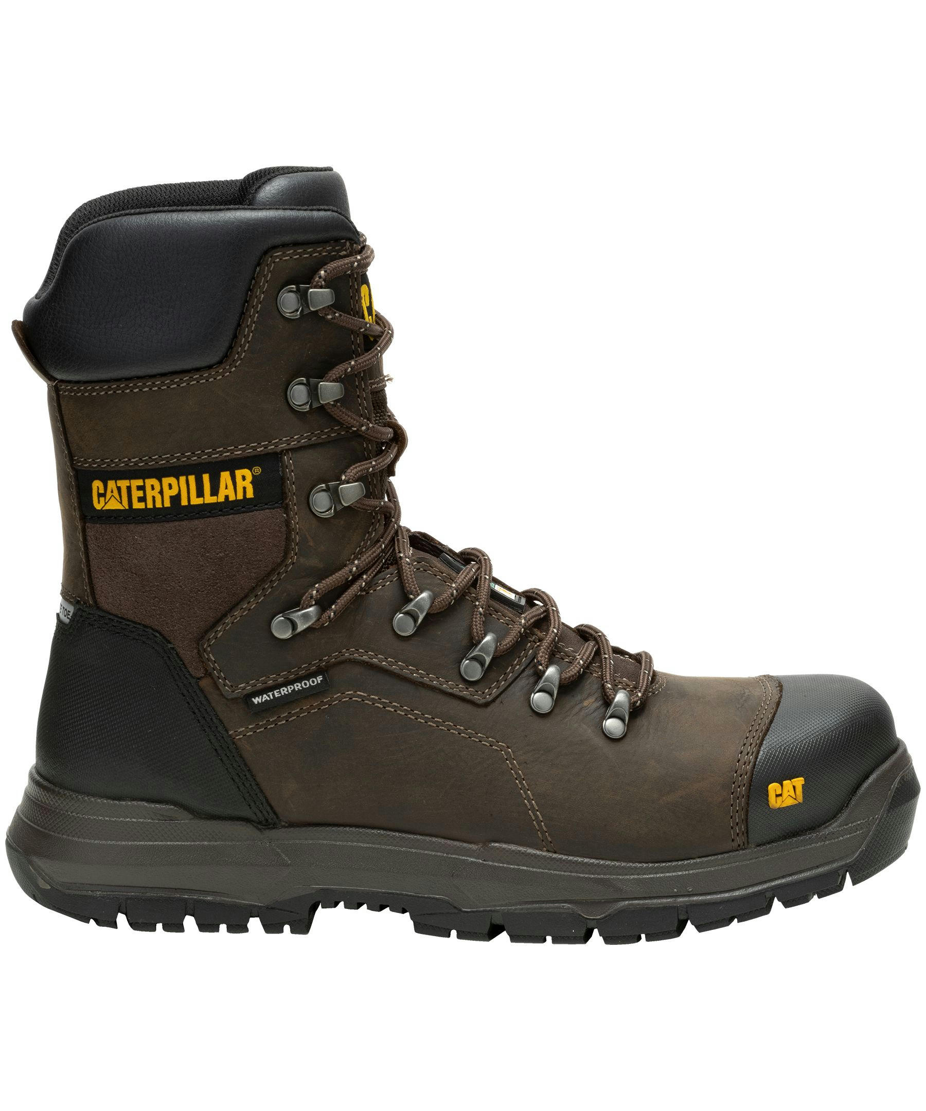 CAT Men's Diagnostic 8 Inch Composite Toe Composite Plate Waterproof Work Boot