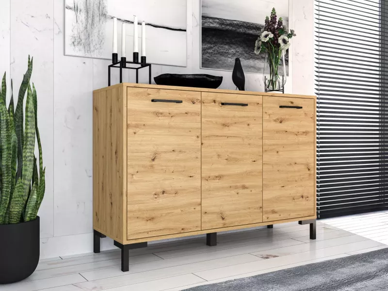 Komoda NIKOLA 120 3D dąb artisan