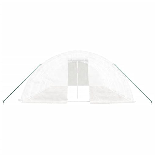 NNEVL Greenhouse with Steel Frame White 40 m&sup2; 8x5x2.3 m