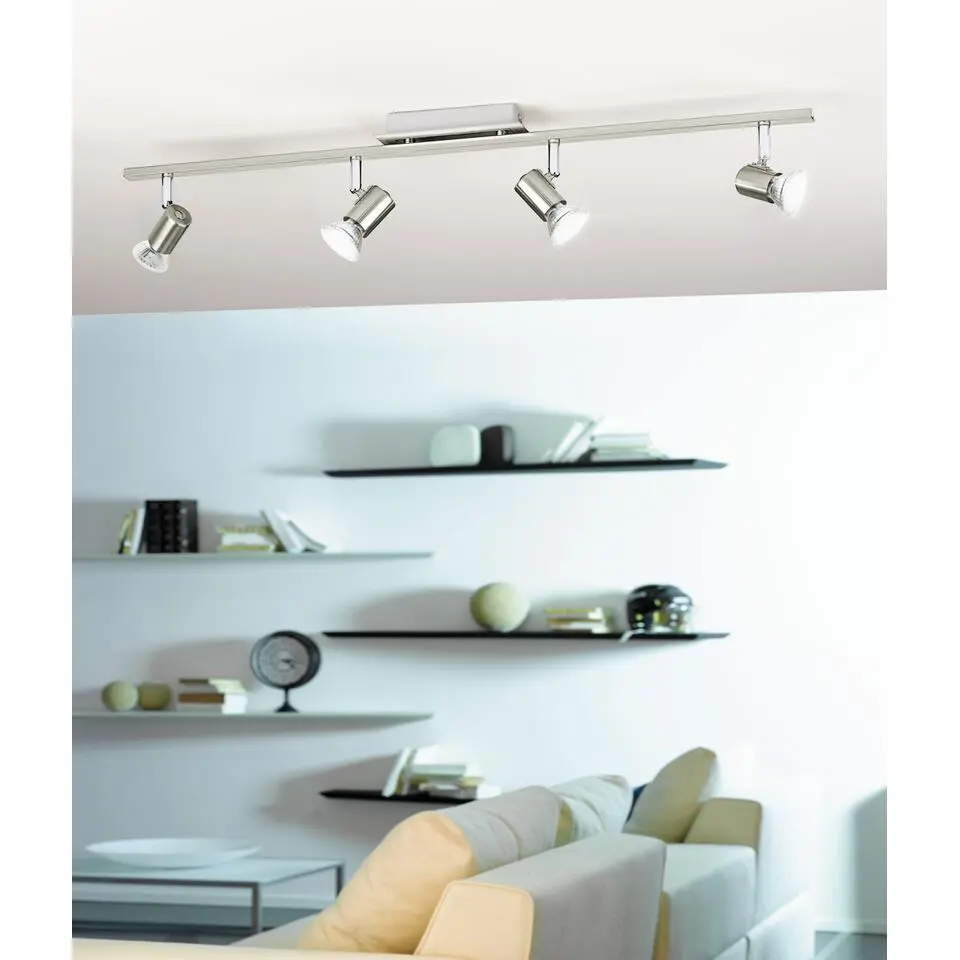 EGLORottelo-Plafondspots-4Lichts-Nikkel-Mat,Chroom