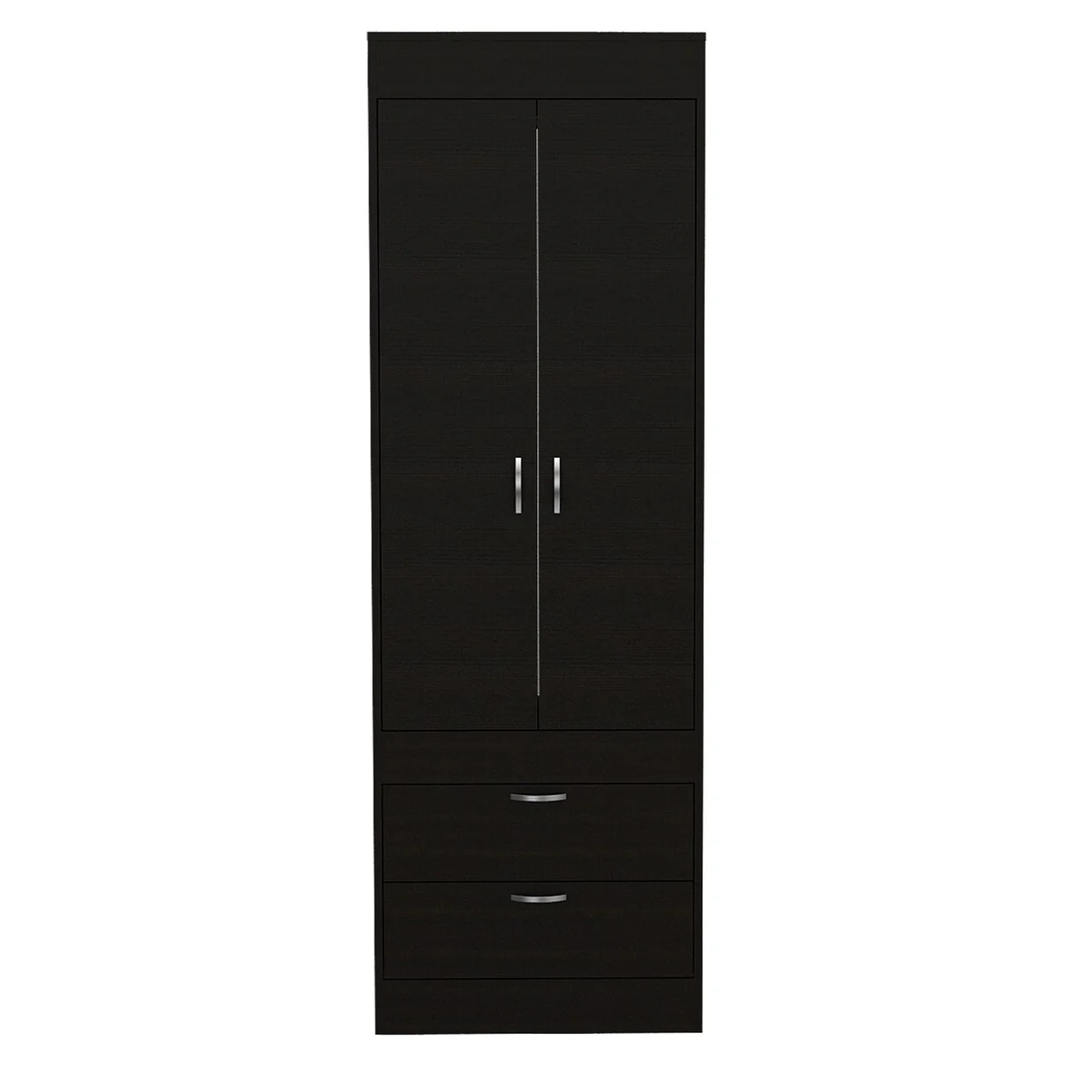 Armoire, Rod, Double Door, Two Drawers, Metal Handles