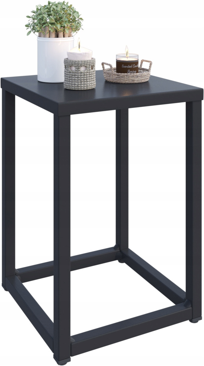 Nowoczesny Stojak Na Kwiaty 20x20x27 Loft Salon Czarny