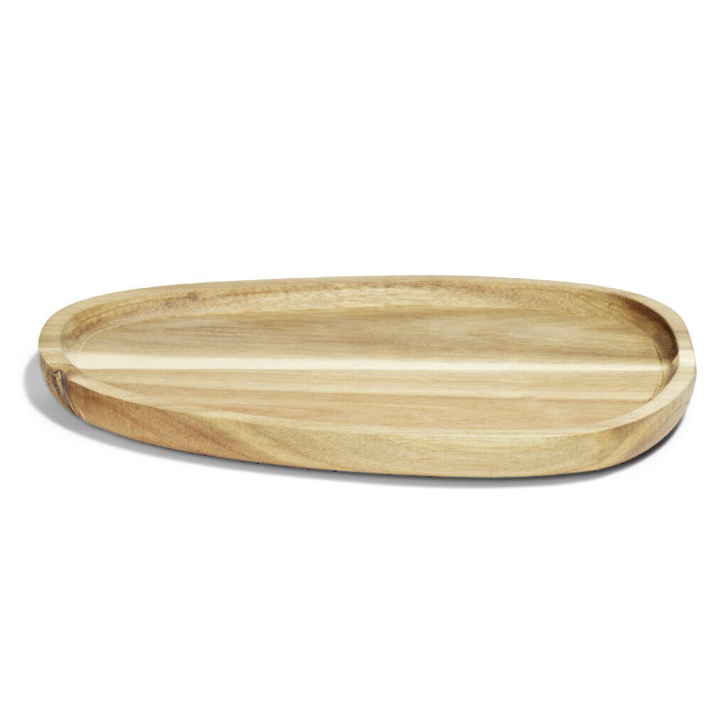 Plateau en bois d'acacia ovale 20x28cm