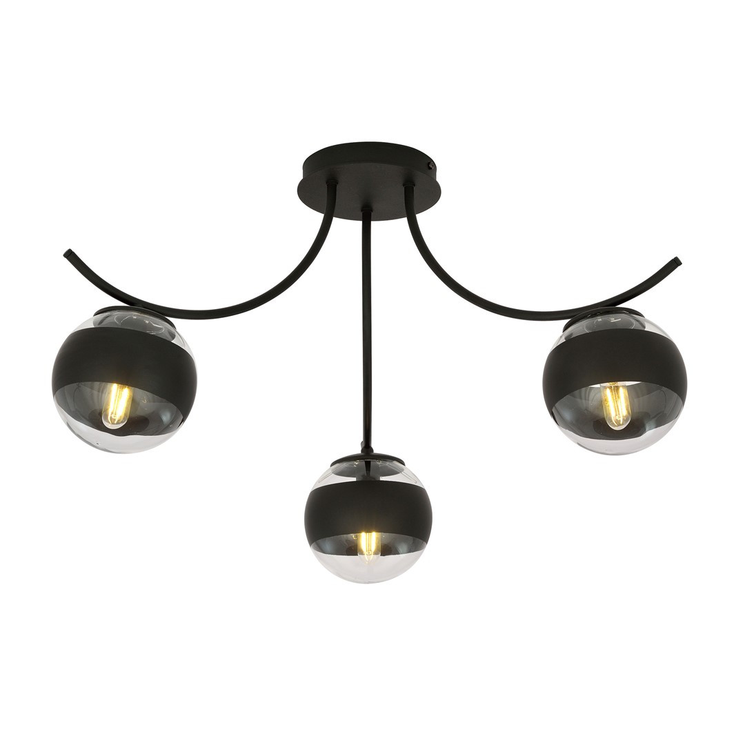 Lampa Sufitowa Boston 3 Black/Stripe