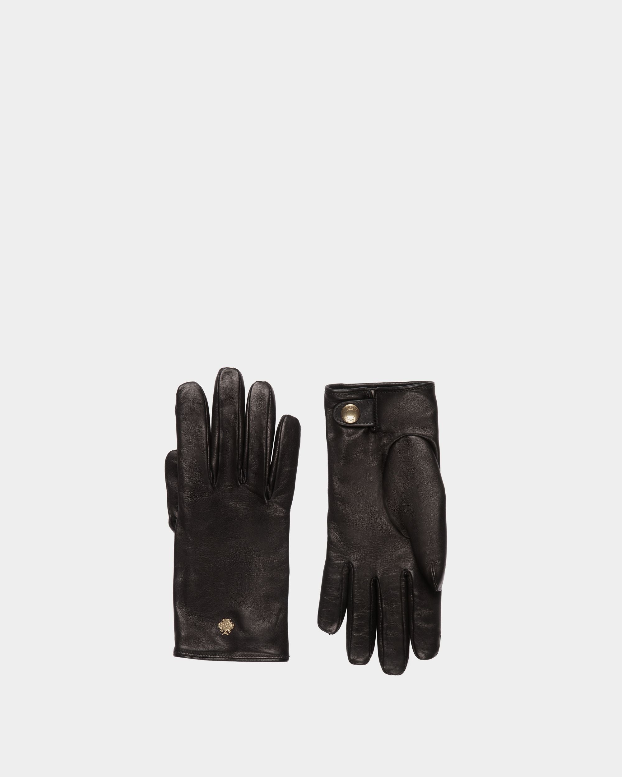 Lederhandschuhe In Schwarz Mit Bally-Wappen-Logo