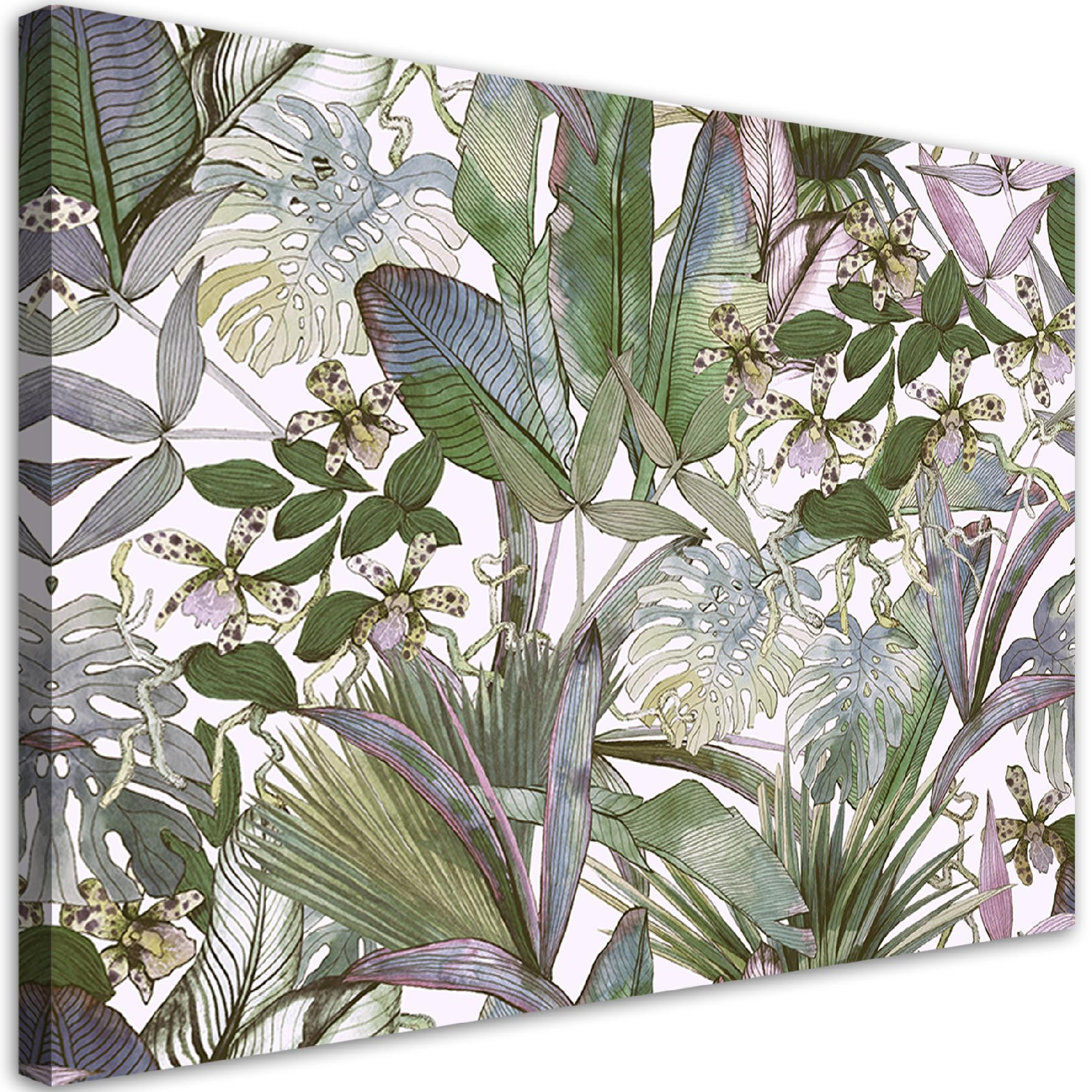 Feeby Obraz, Tropikalne liście monstera 60x40