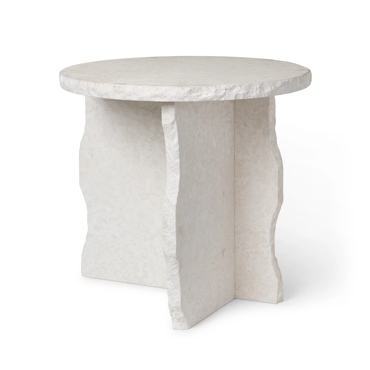 Ferm Living - Mineral Marmor Skulpturtisch, Ø 52 x H 50 cm, Bianco Curia