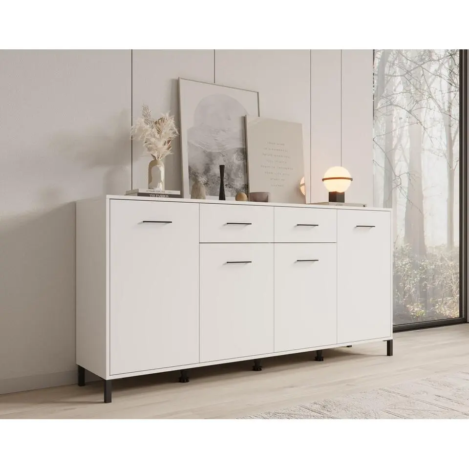 Meubella - Dressoir Vidor - Wit - 183 cm