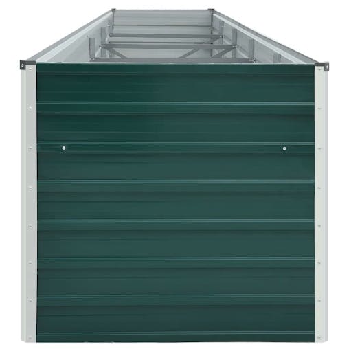 NNEVL Garden Raised Bed Galvanised Steel 400x80x77 cm Green