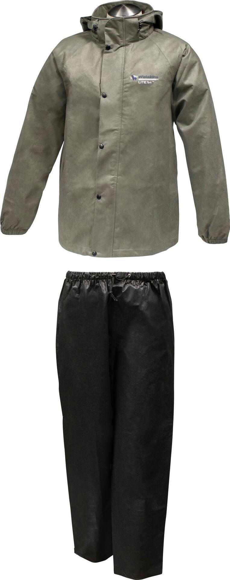 Wetskins Men's Ultralight Waterproof Rainsuit Incl. Jacket and Pants, Beige/Black