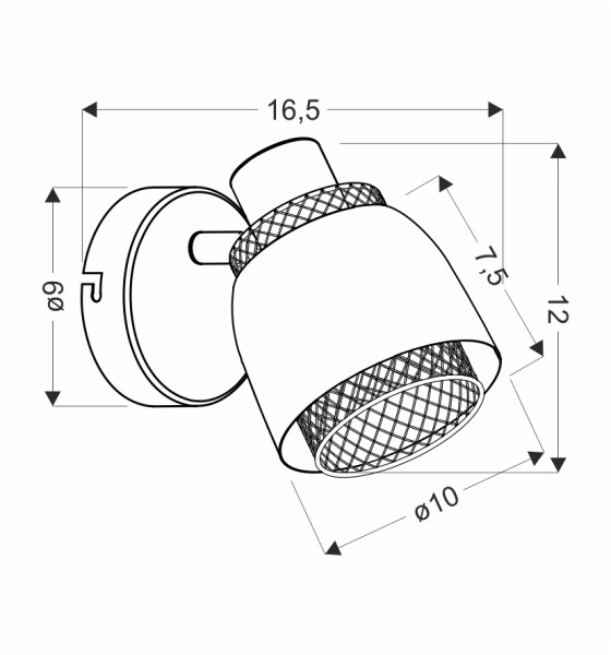 Lampa kinkiet ALEKSANDRIA czarny 1x40w e14 klosz czarny złoty