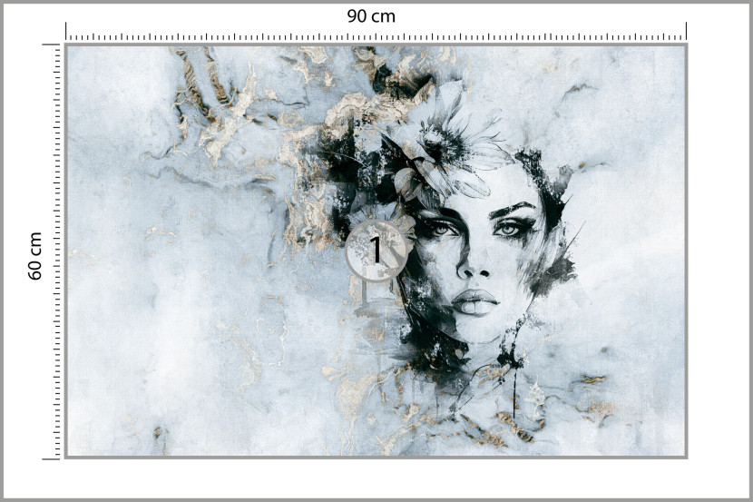 Fototapeta Kobiecy Portret Na Betonie 90x60cm