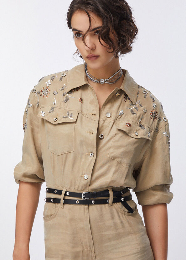 Cintura sottile con borchie