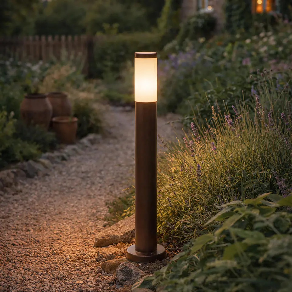 Qazqa sokkellamp rox bruin e27