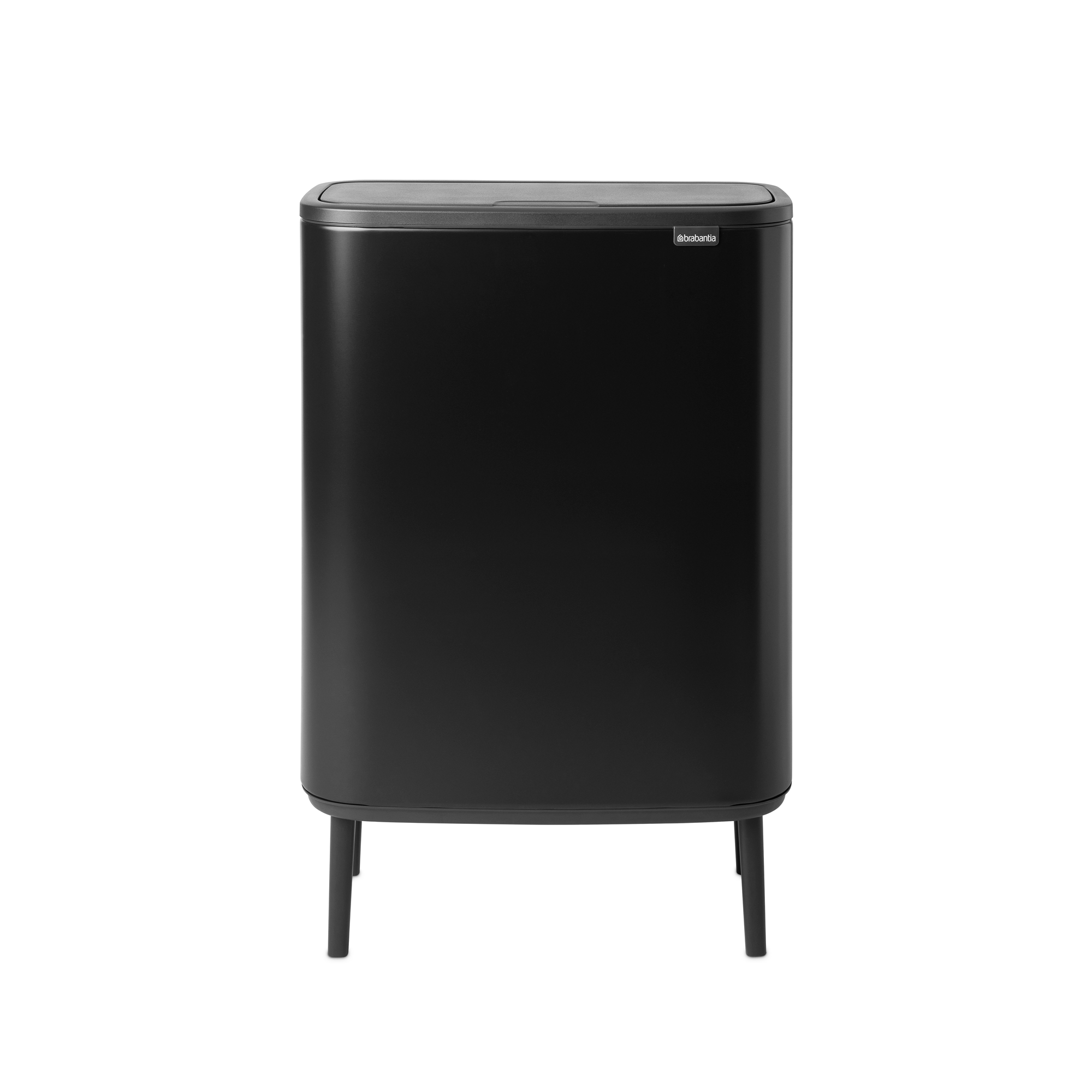 Brabantia Bo Touch Bin Hi, met 1 binnenemmer, 60 liter - Matt Black