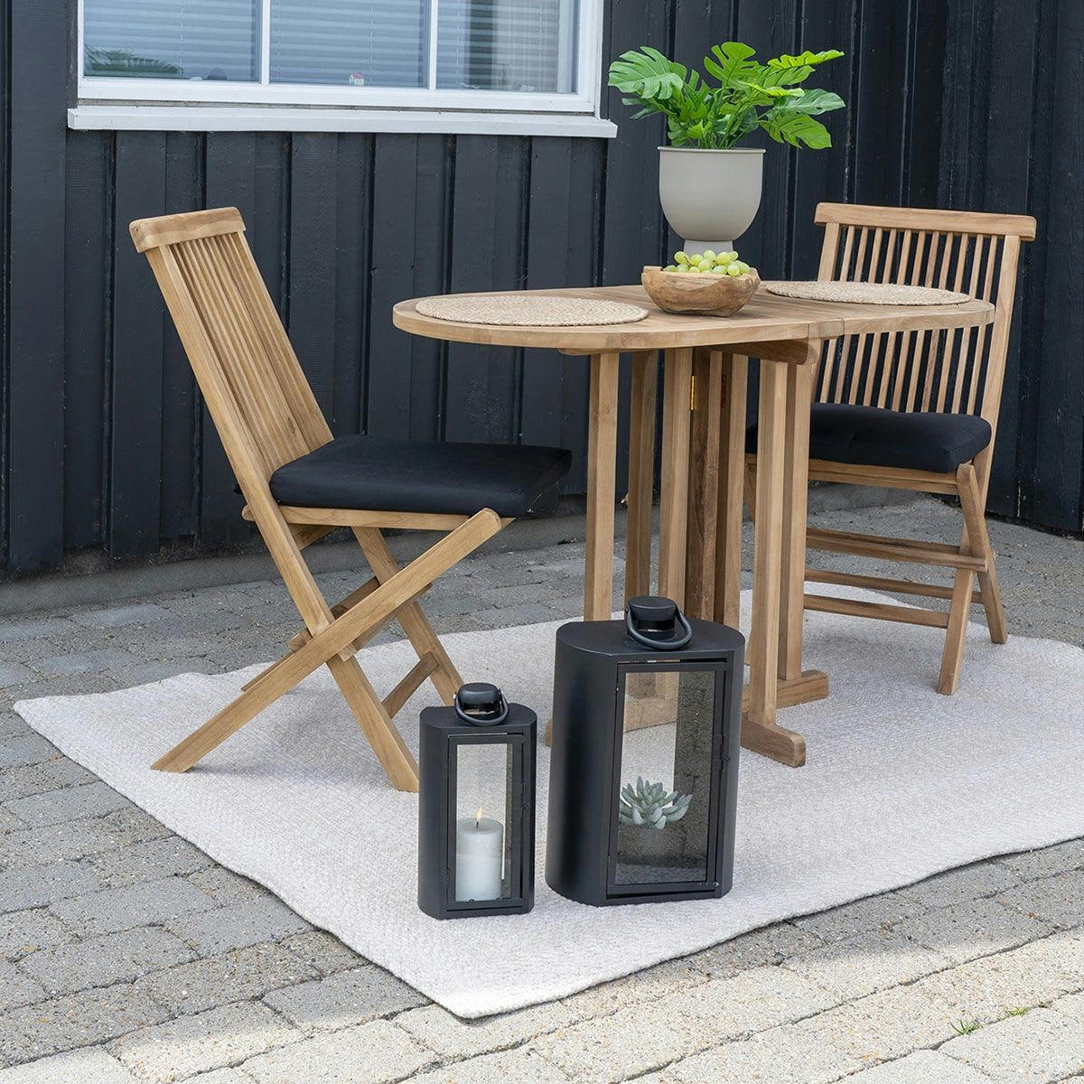 HORIZON - Table  repas 120cm pliable en teck