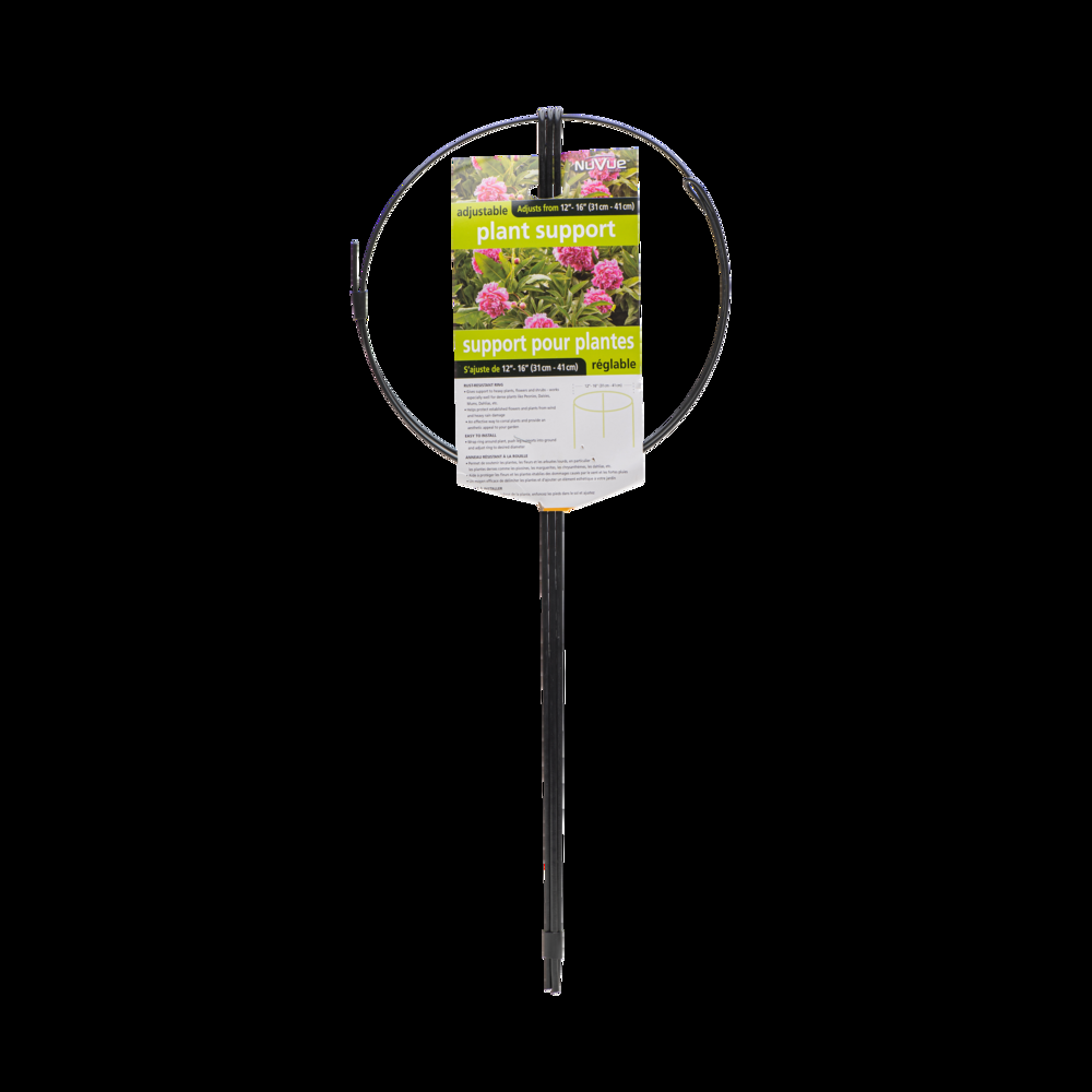 Adjustable Plant Support Cage w/ 3 Stakes, 35-in