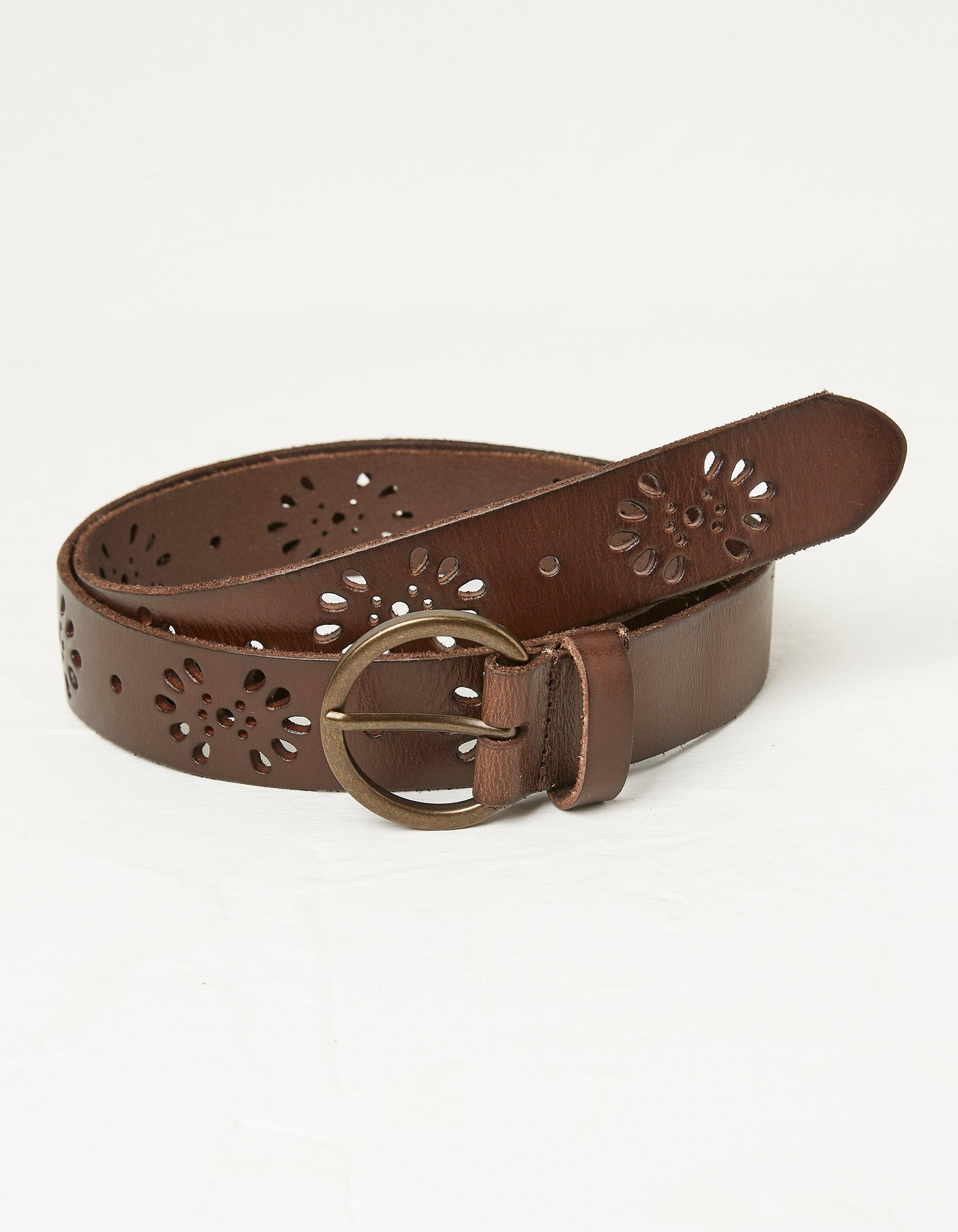 Leather Floral Belt