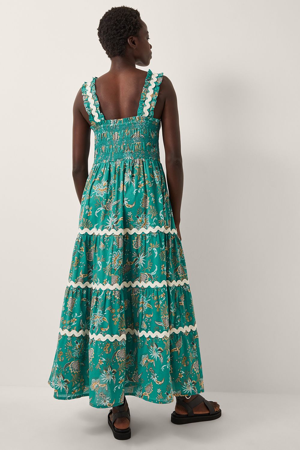 Monsoon Saoirse Floral Smocked Maxi Dress