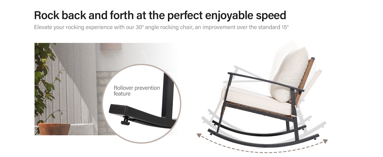 3 Pieces Rocking Bistro Set