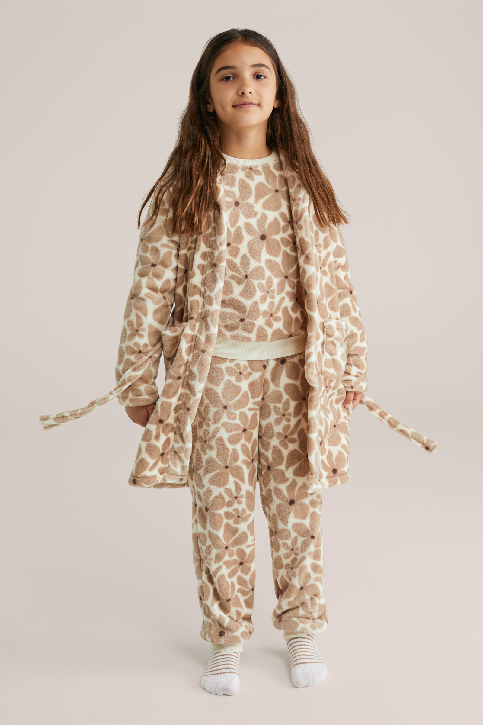 Meisjes badjas met print