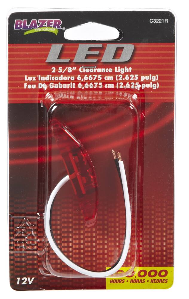 Blazer LED Side Clearance/Marker Light, Red, 2-5/8-in