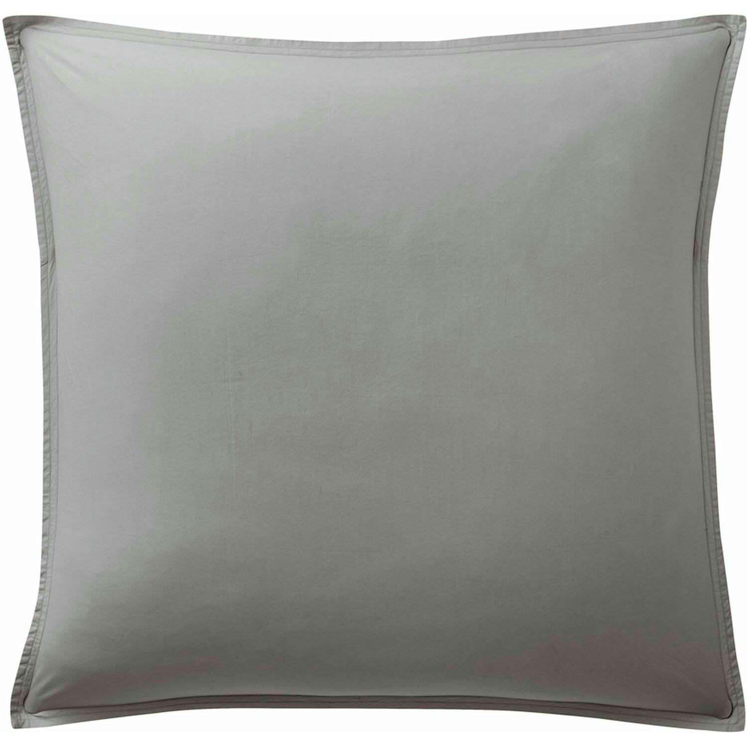 GRIS - Taie d'oreiller percale de coton gris 65x65 cm