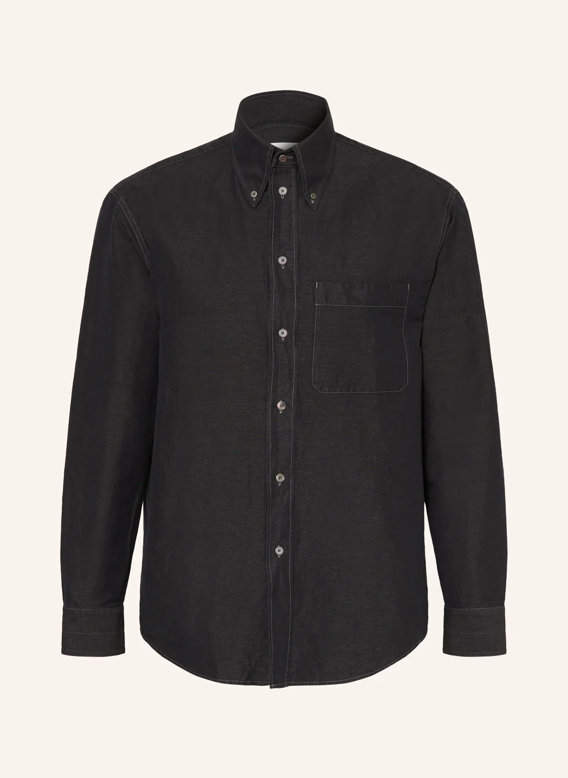 LEMAIRE Hemd Comfort Fit in Jeansoptik mit Leinen